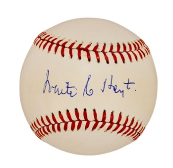 Waite Hoyt Single Signed Baseball 